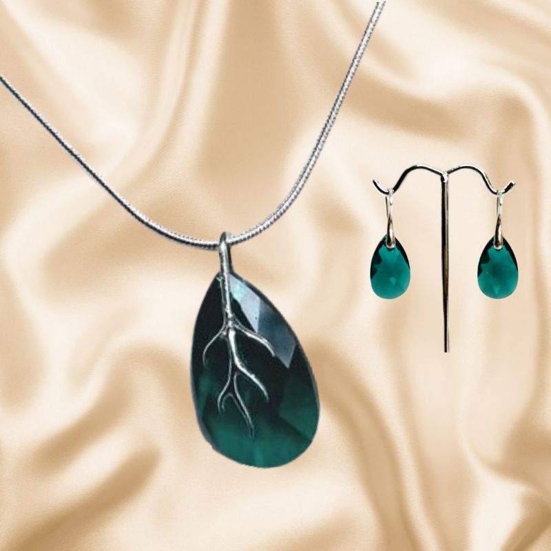 Swarovski Emerald Crystal Earrings